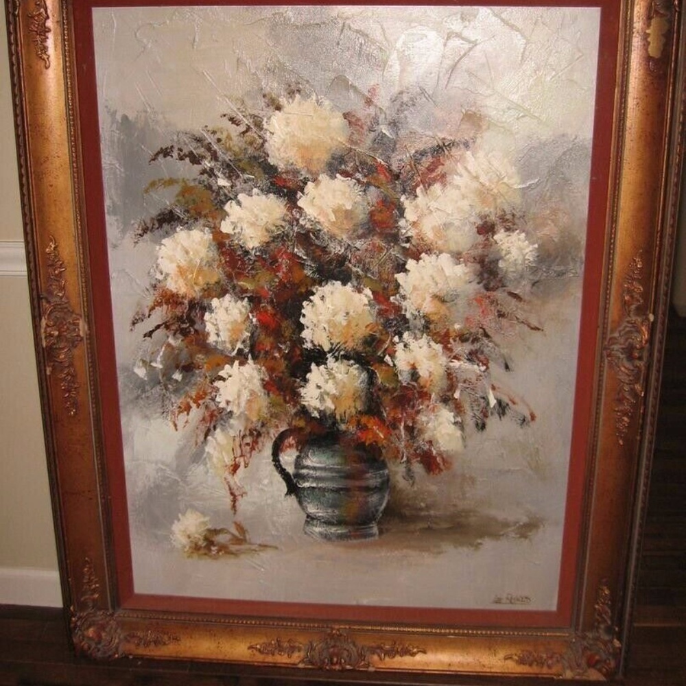 vintage lee reynolds's oil framed artwork